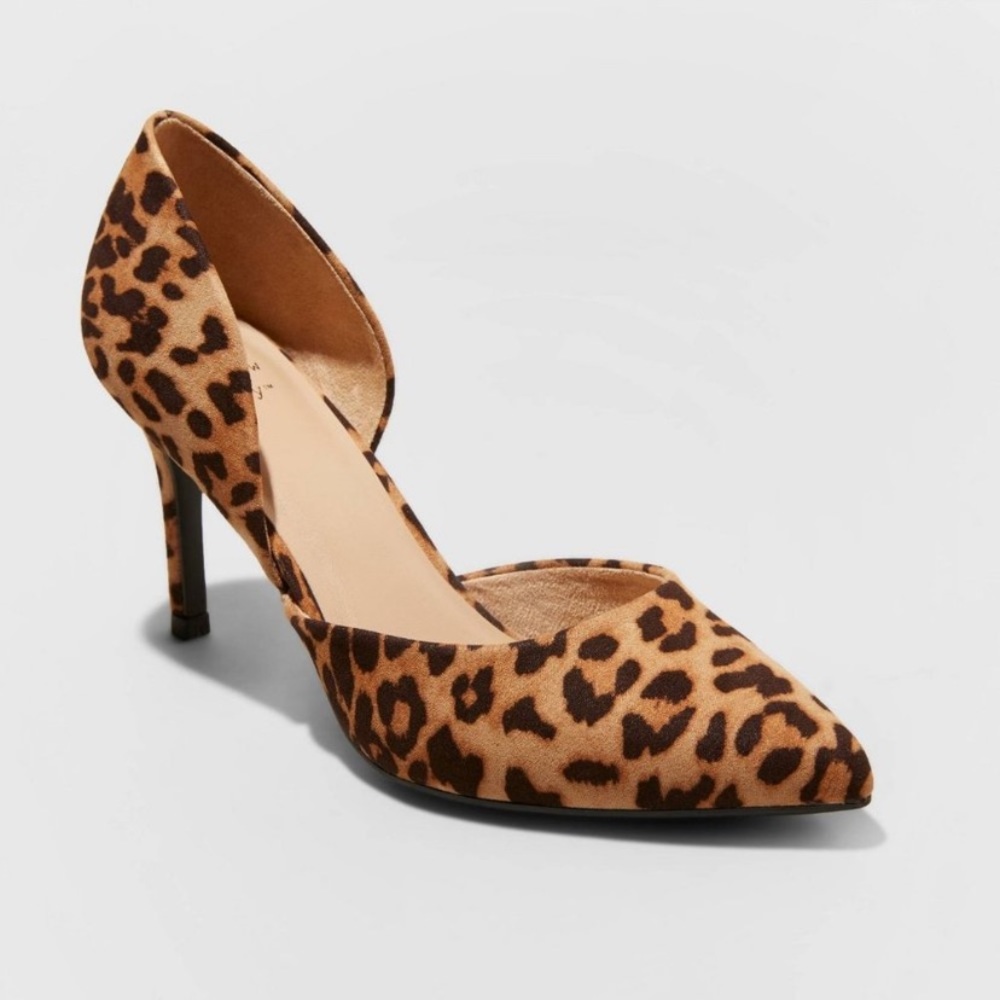 NWT A New Day Lacey D’orsay Leopard Print Heels